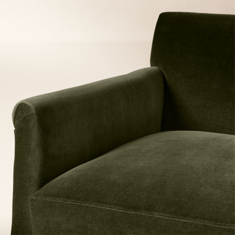 Olson 78" Olive Green Velvet Sofa - image 4 of 7