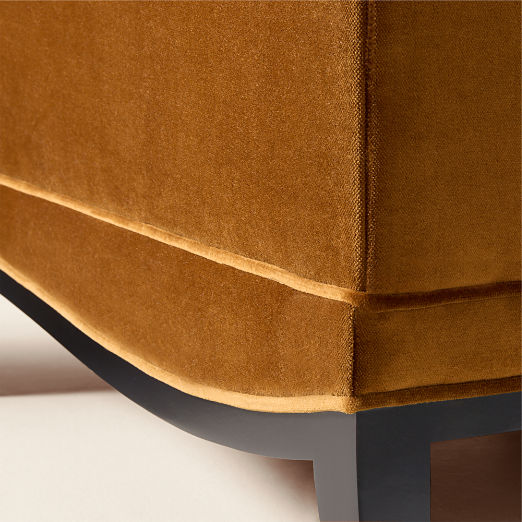 Olson Cognac Brown Velvet Accent Chair