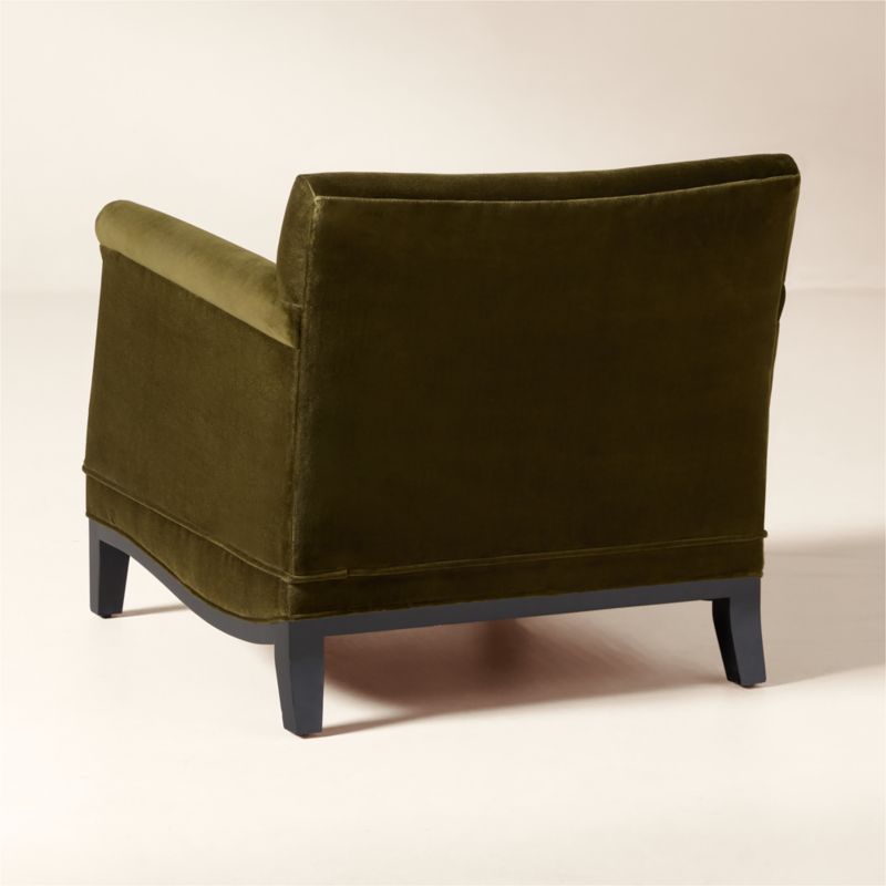 Olson Olive Green Velvet Accent Chair - image 7 of 10