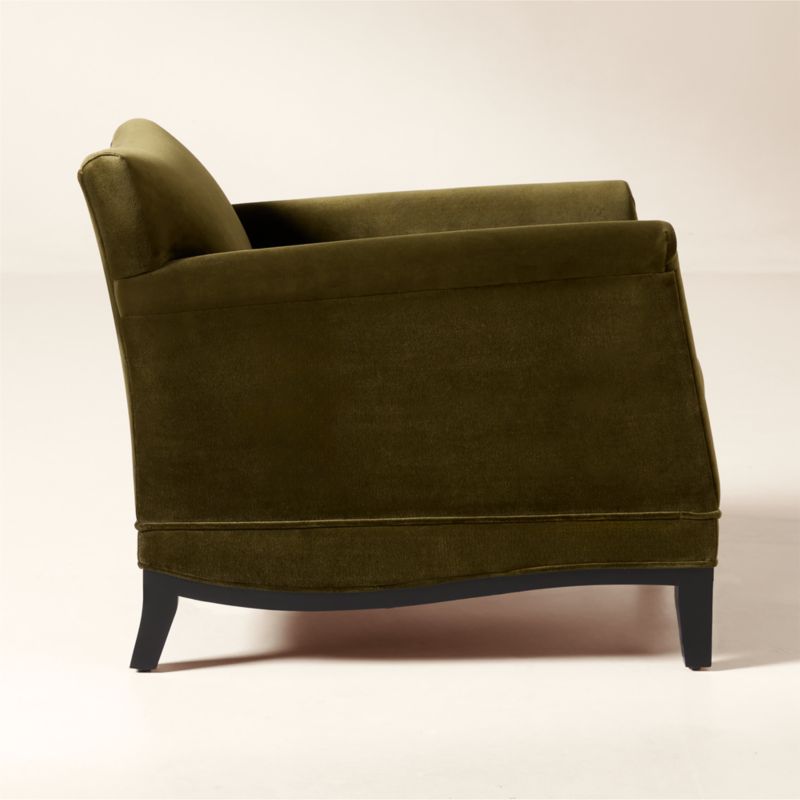 Olson Olive Green Velvet Accent Chair - image 6 of 10