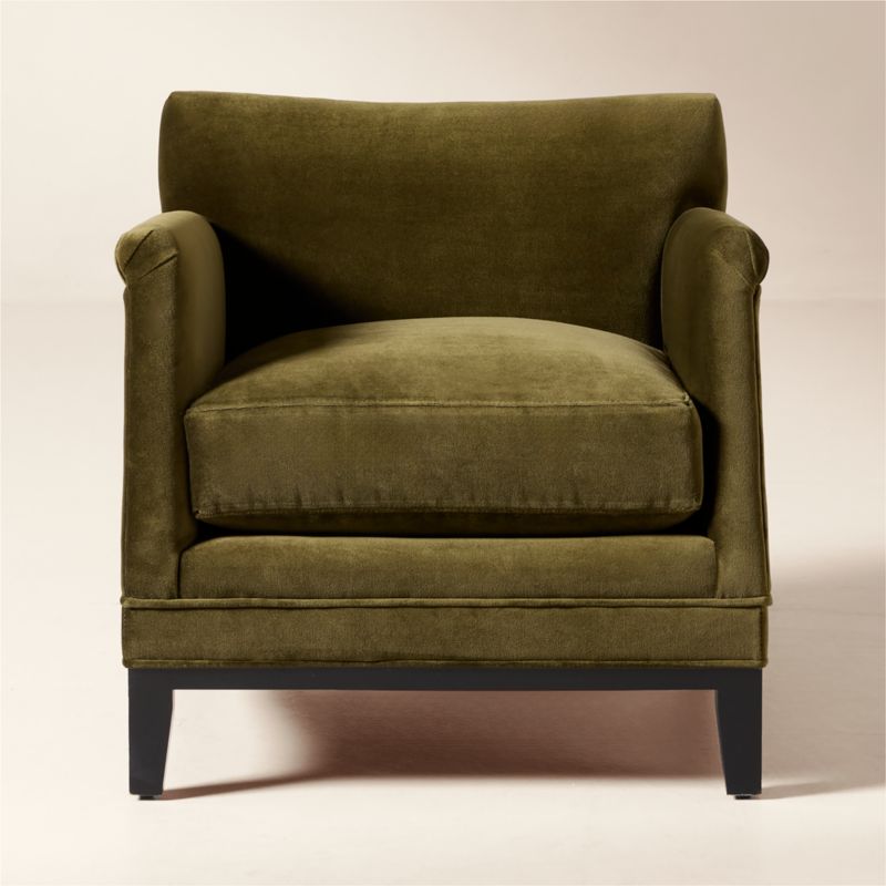 Olson Olive Green Velvet Accent Chair - image 0 of 10