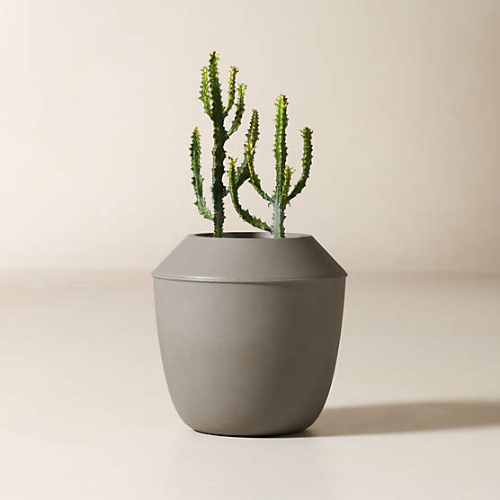 Olympia Dark Grey Cement Indoor/Outdoor Large Planter 20"