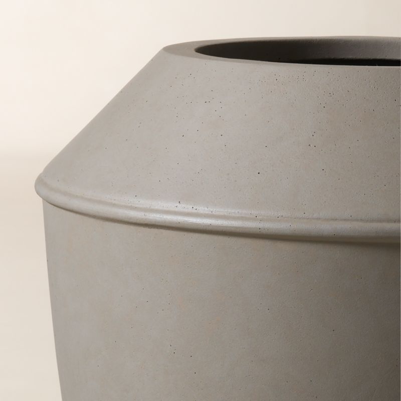 Olympia Dark Grey Cement Indoor/Outdoor Medium Planter 16" - image 3 of 4