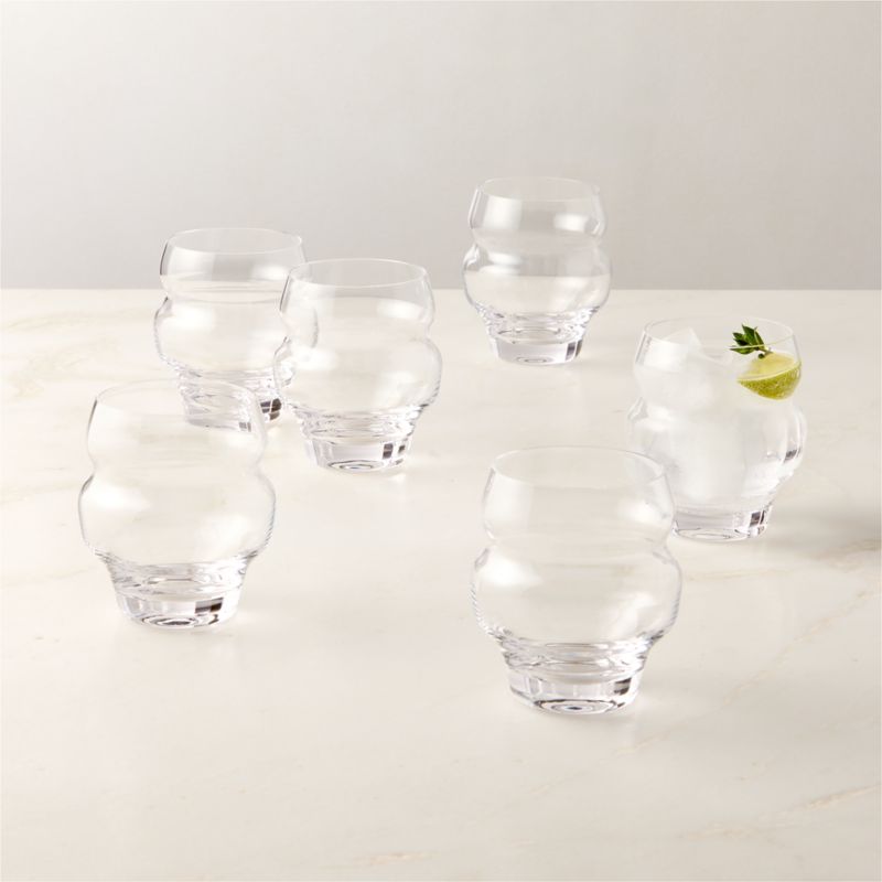 Omari Clear Double Old-Fashioned Glasses Set of 6 - image 0 of 3