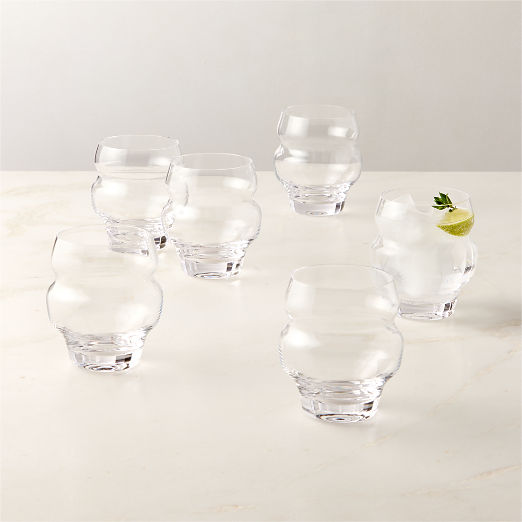 Omari Clear Double Old-Fashioned Glasses Set of 6