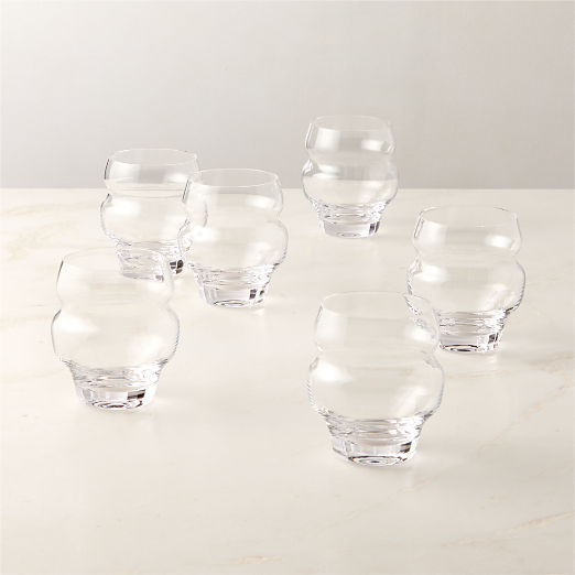 Omari Clear Double Old-Fashioned Glasses Set of 6