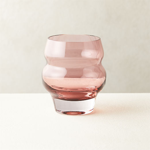 Omari Burgundy Double Old-Fashioned Glass