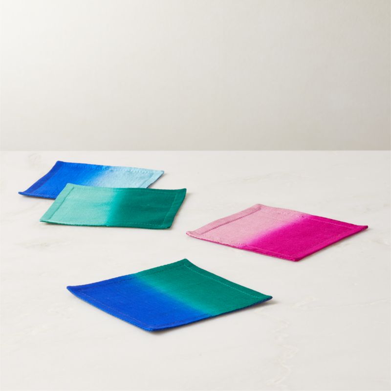 View Ombre Silk Coasters Set of 4 details