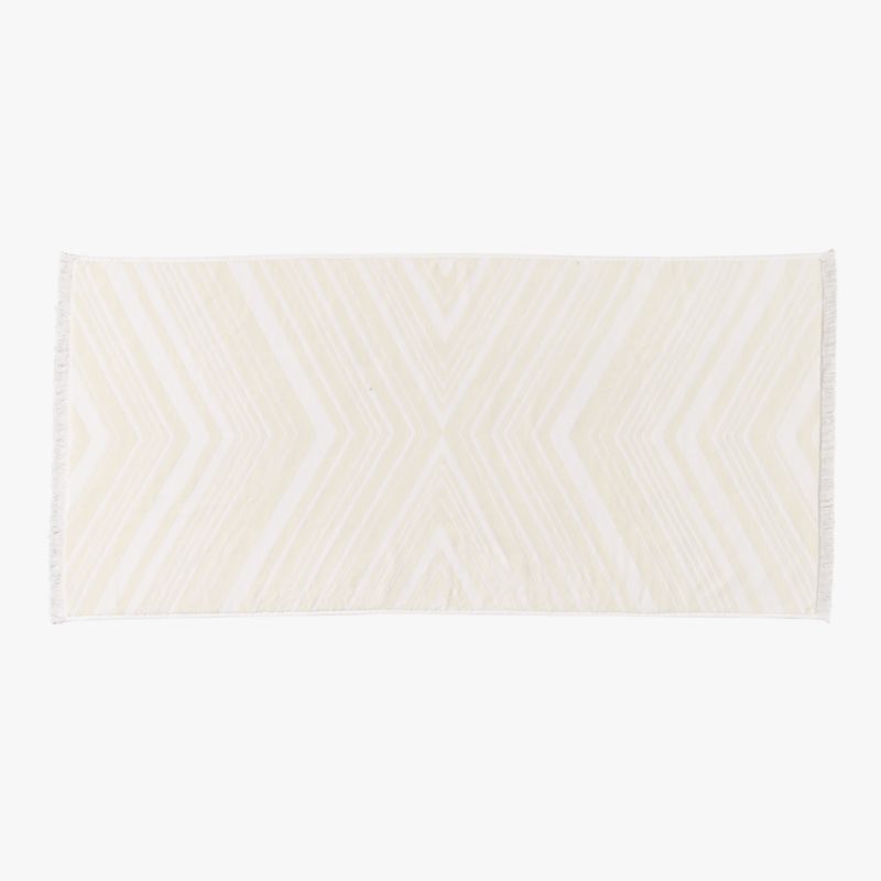 Onca Organic Cotton Ivory and White Bath Towel by Kravitz Design - image 2 of 4