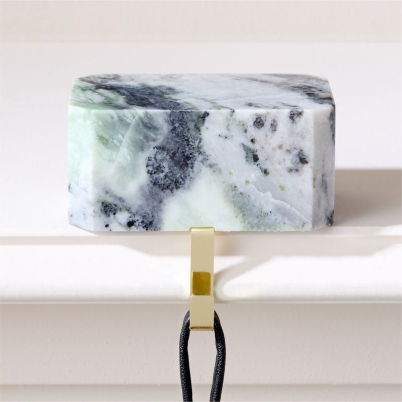 Ondola Rectangular Green Marble Christmas Stocking Holder - image 2 of 5