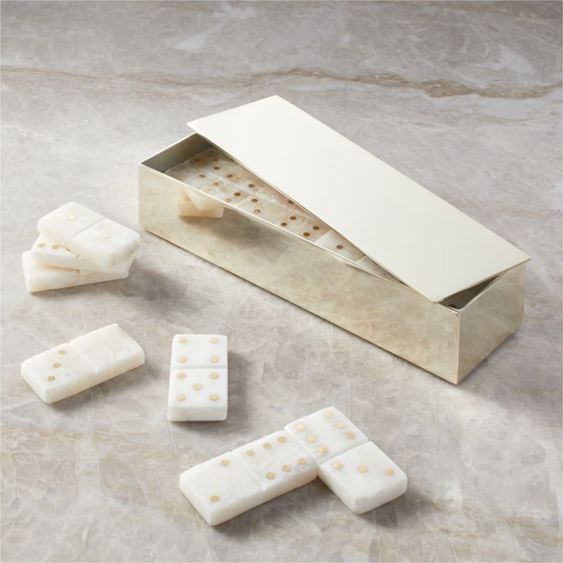 View Carved Onyx Domino Set details