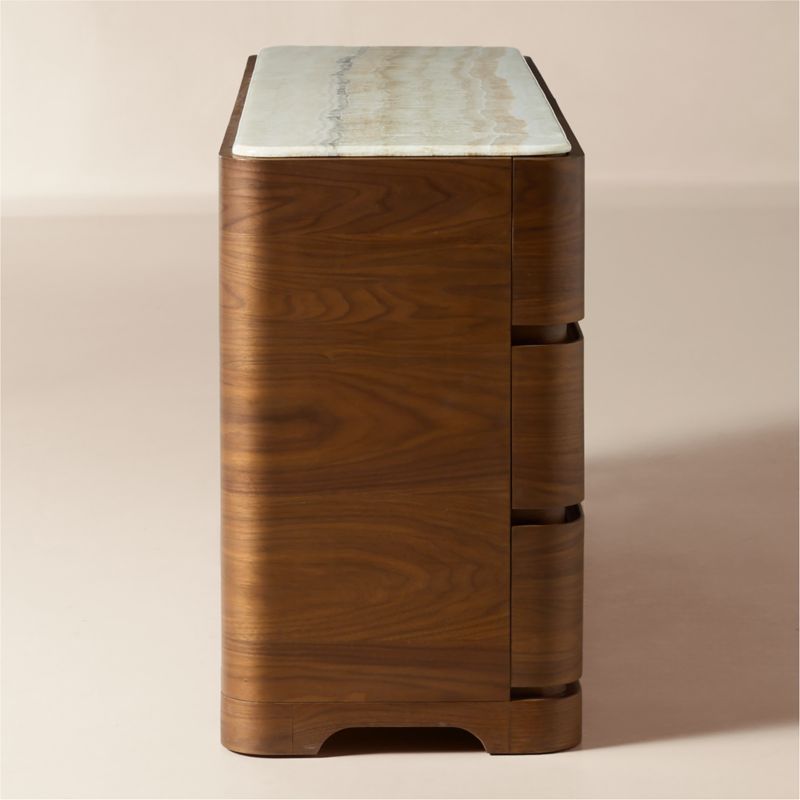 Rio 72" Onyx and Walnut 6-Drawer Dresser - image 3 of 8
