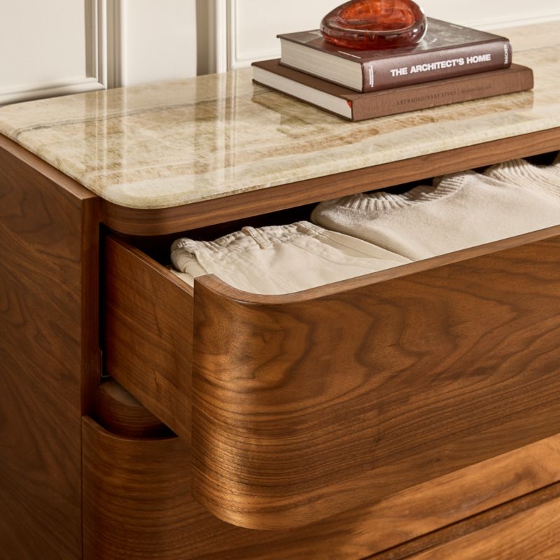 Rio 72" Onyx and Walnut 6-Drawer Dresser - image 6 of 8