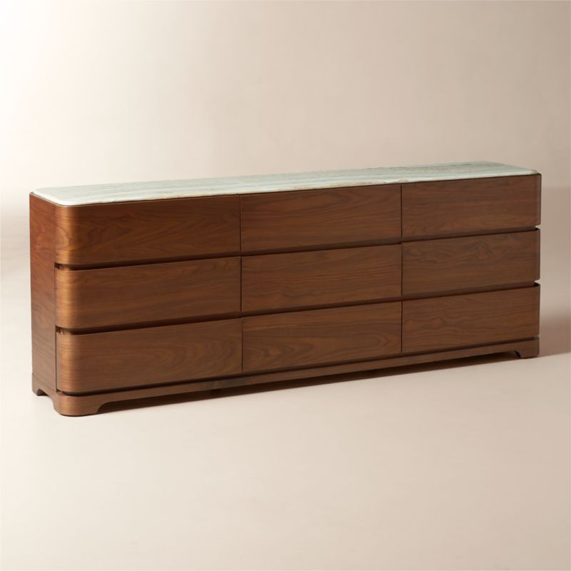 Rio 90" Onyx and Walnut 9-Drawer Dresser - image 2 of 8