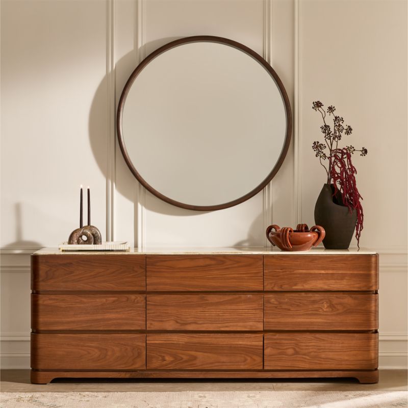Rio 90" Onyx and Walnut 9-Drawer Dresser - image 1 of 8
