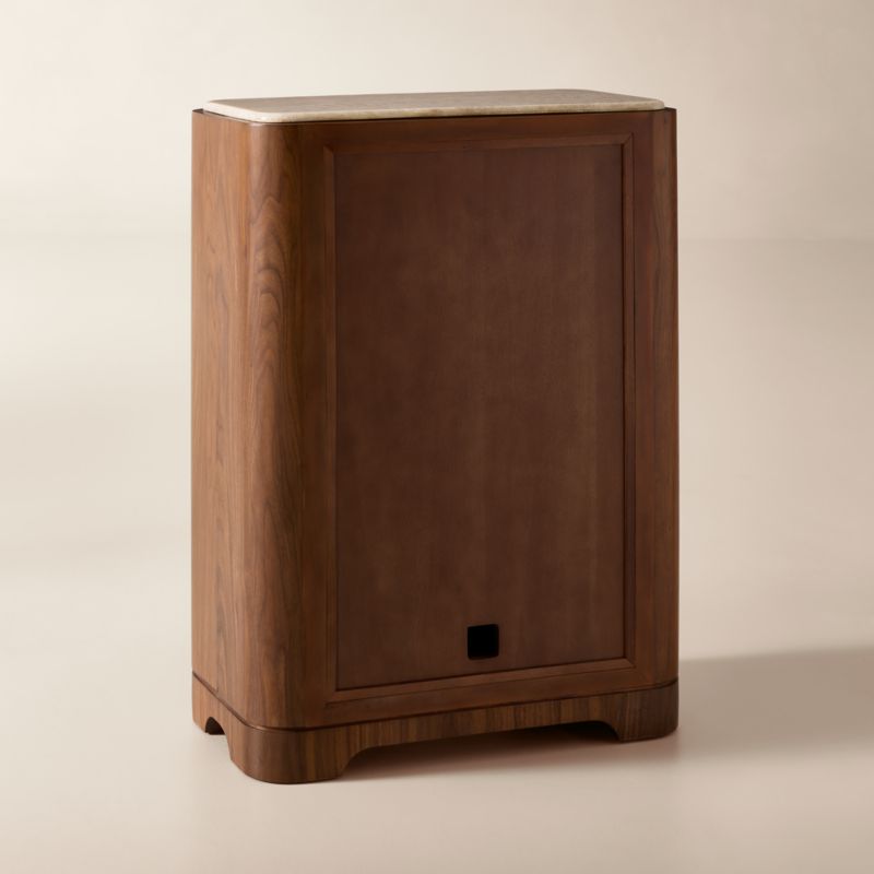Rio 29" Onyx and Walnut Entryway Cabinet - image 5 of 7