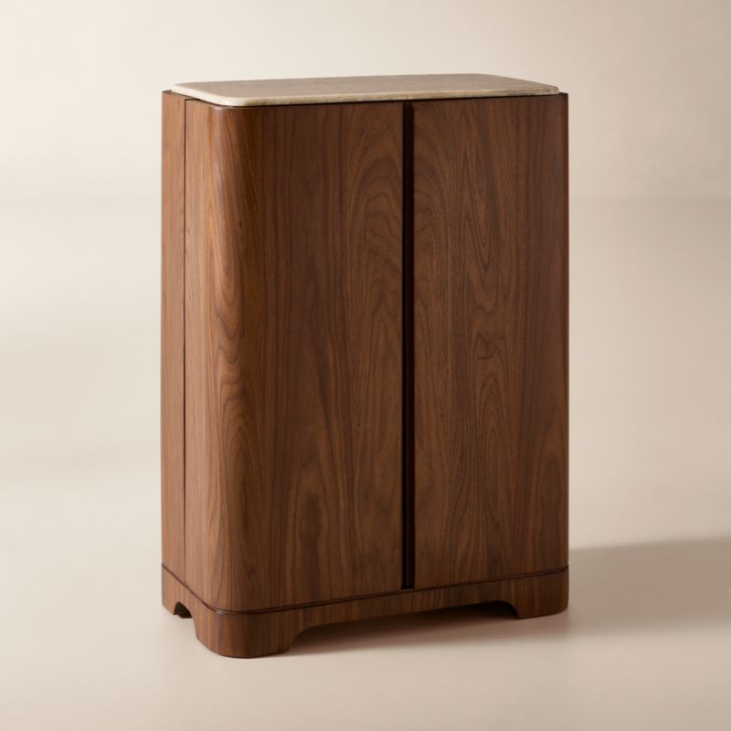Rio 29" Onyx and Walnut Entryway Cabinet - image 3 of 7