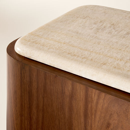 Rio 29" Onyx and Walnut Entryway Cabinet