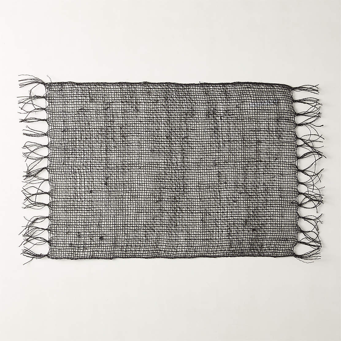 Emry Modern Woven Black Round Placemat + Reviews CB2 Canada