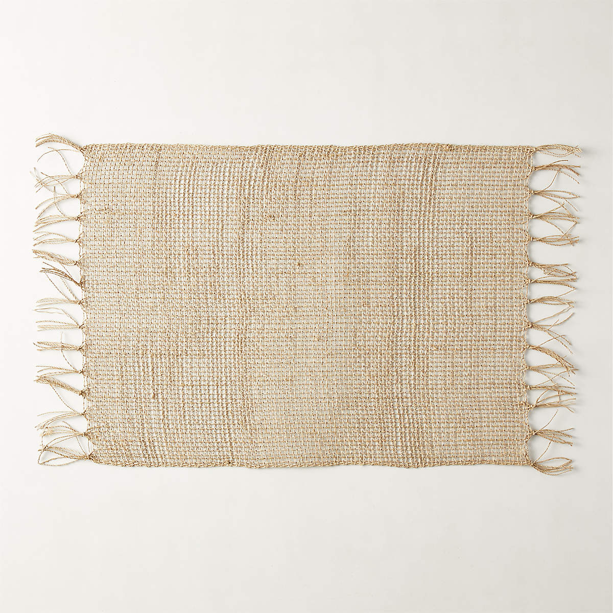 Open Weave Modern Natural Woven Placemat + Reviews CB2