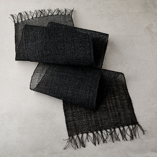 Black Table Runners CB2