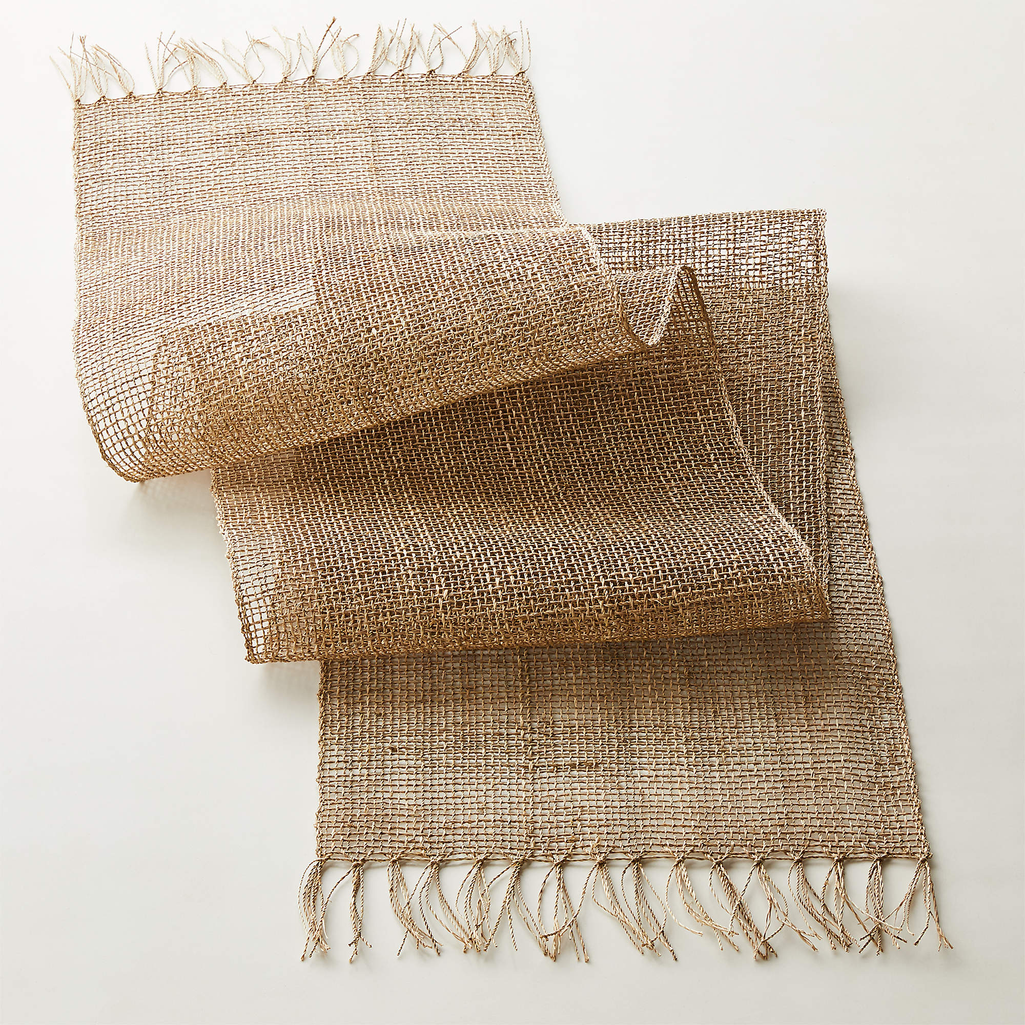 Open Natural Woven Table Runner 14"x120" + Reviews CB2