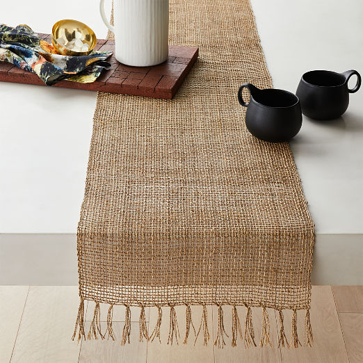 Open Weave Natural Table Runner 14"x120"