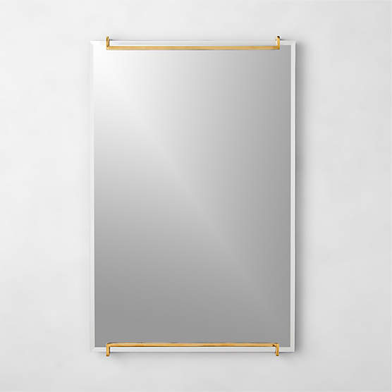 Ophelia Rectangular Black Wall Mirror 24"x36" + Reviews CB2