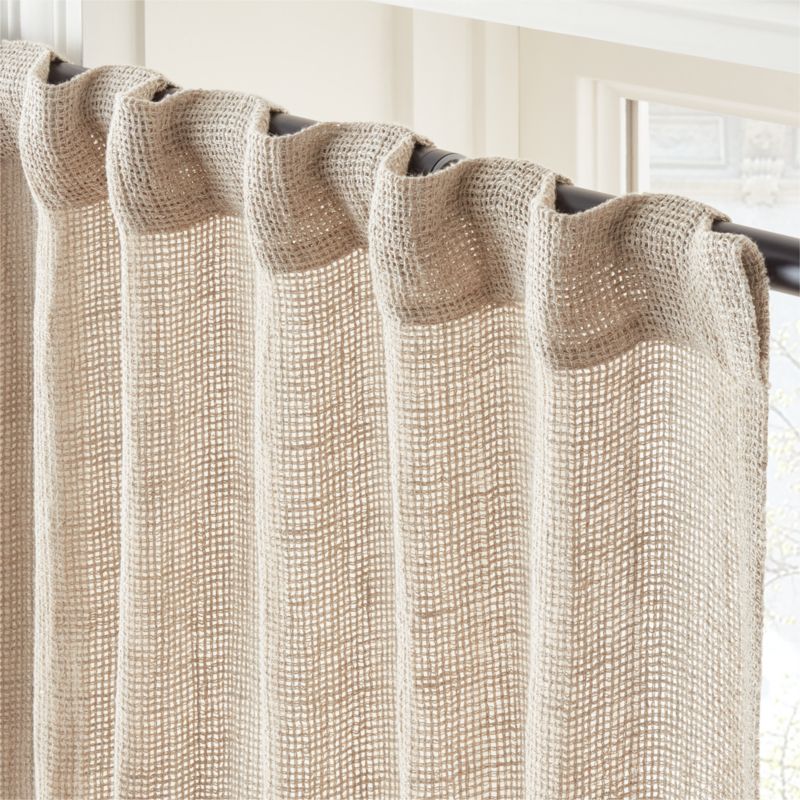 Flax Linen Openweave Window Curtain Panel 48''x84'' - image 3 of 5