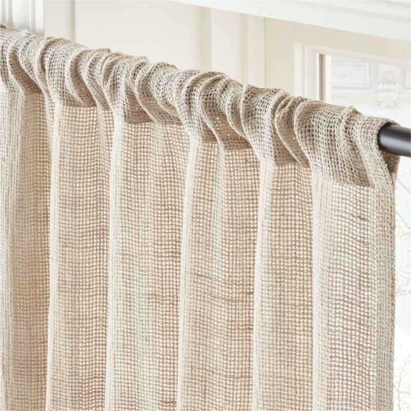 Flax Linen Openweave Window Curtain Panel 48''x84'' - image 2 of 5