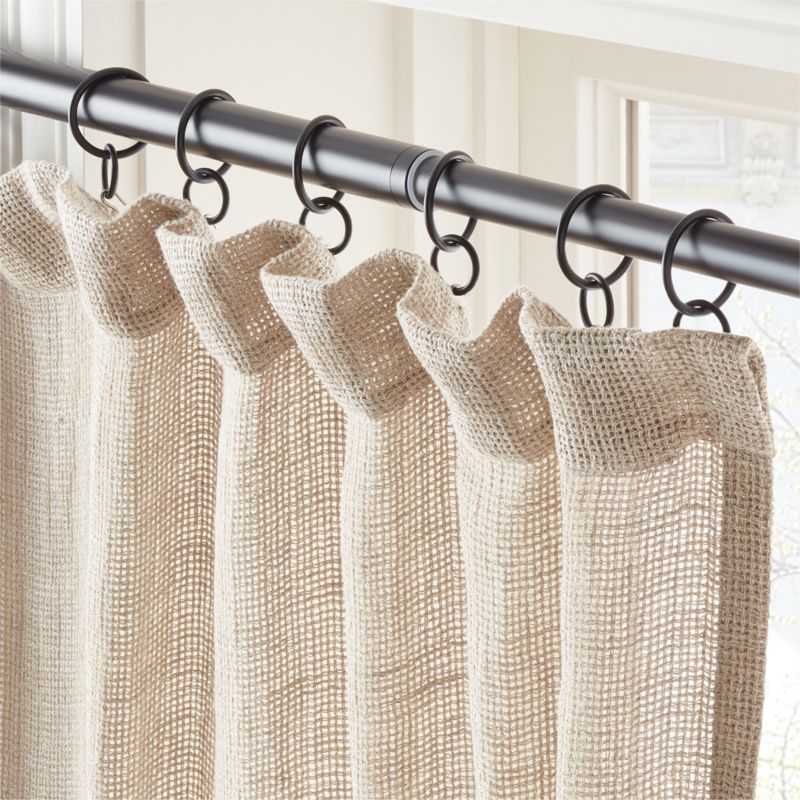 Flax Linen Openweave Window Curtain Panel 48''x84'' - image 1 of 5