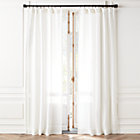 Modern Warm White Linen Sheer Window Curtain Panel 48"x84" + Reviews | CB2