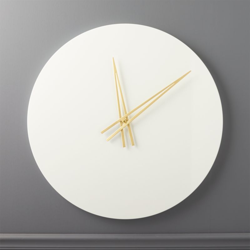 Modern White Wall Clocks CB2