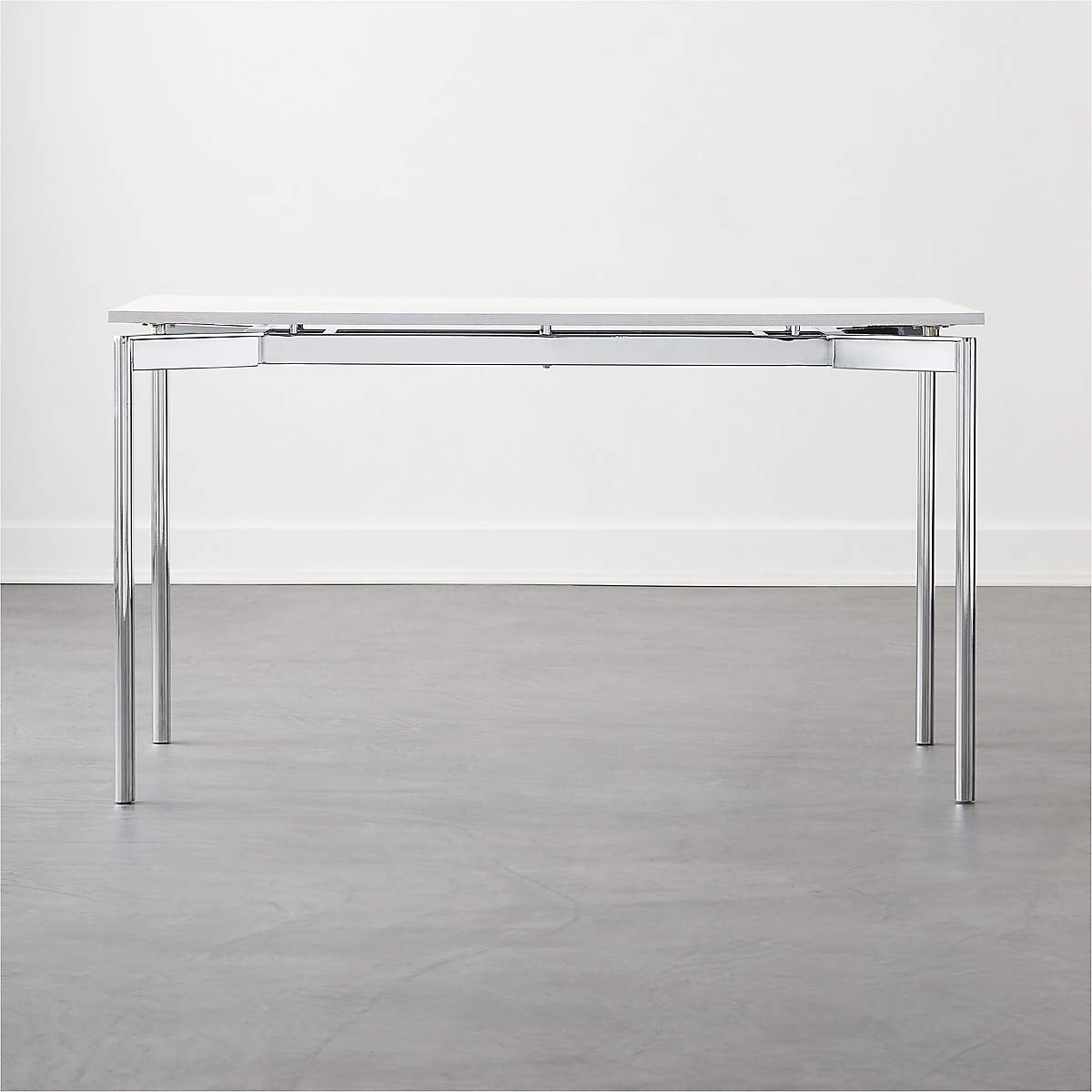 Oracle Metal Desk with White Wood Top (Open Larger View)