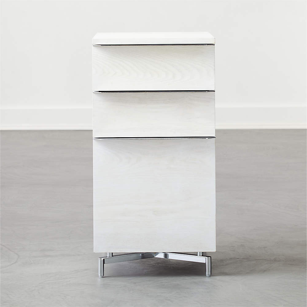 cb2 white file cabinet