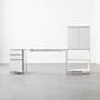 View Oracle Metal Desk with White Wood Top - image 3 of 11