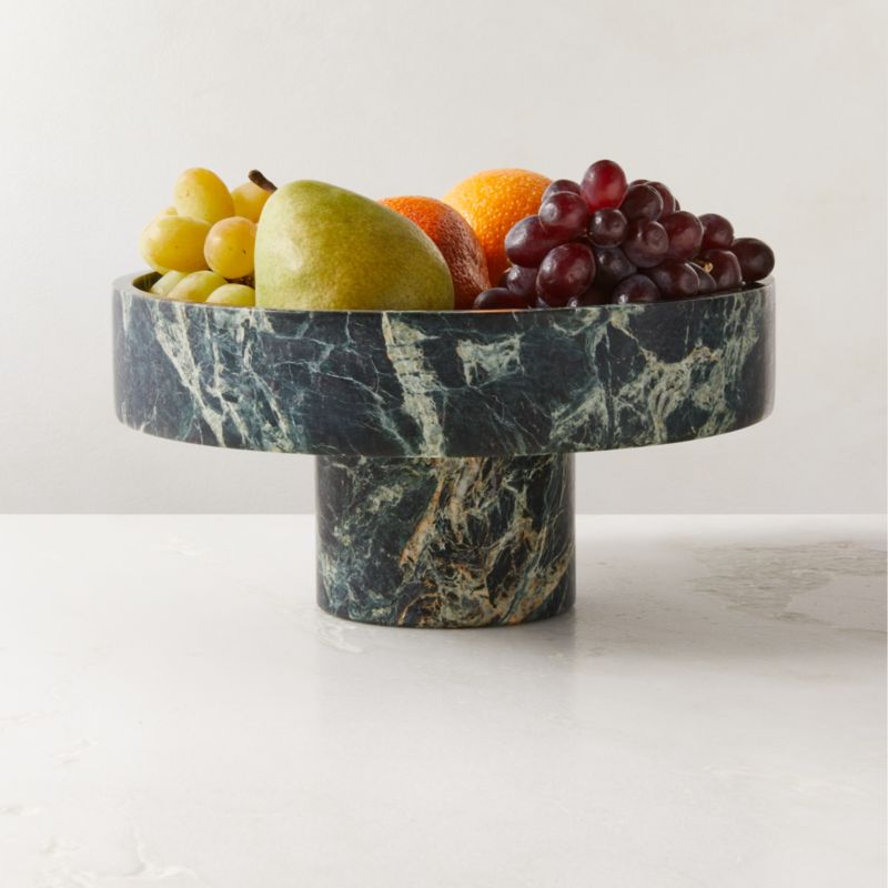 Orcino Green Marble Fruit Bowl - image 1 of 12