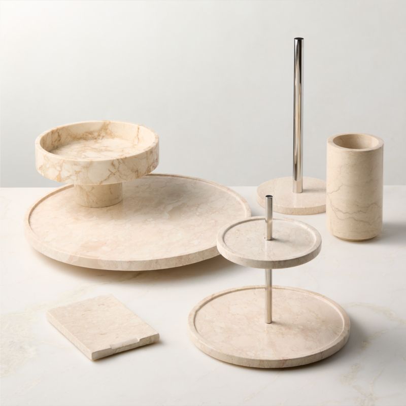 Orcino Ivory Marble Spoon Rest - image 4 of 5
