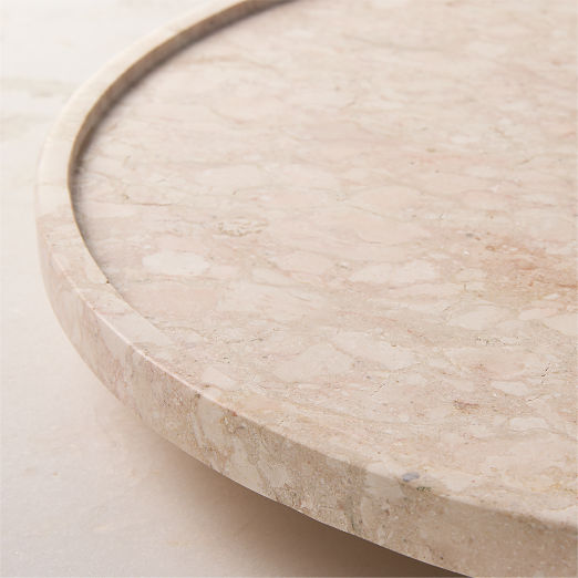 Orcino Round Ivory Marble Lazy Susan
