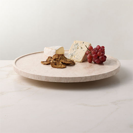 Orcino Round Ivory Marble Lazy Susan
