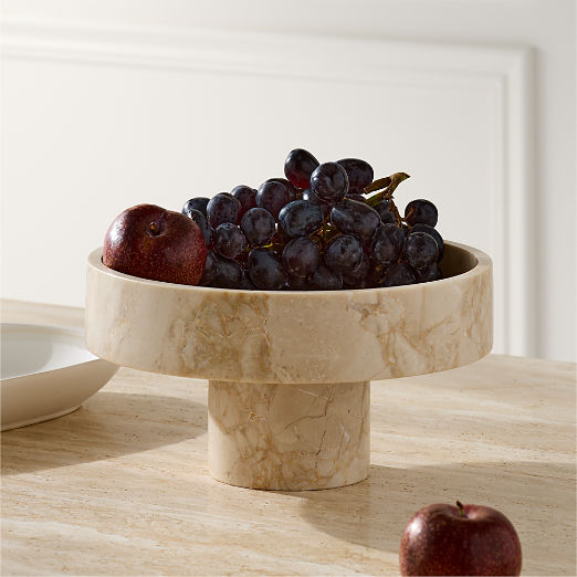 Orcino Ivory Marble Fruit Bowl