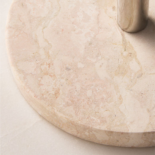 Orcino Ivory Marble and Stainless Steel Paper Towel Holder