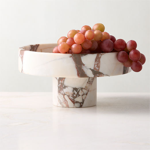 Orcino White Marble Fruit Bowl