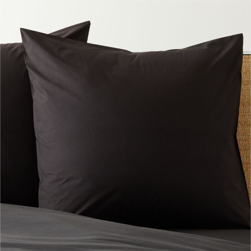 Black euro pillow shams best sale