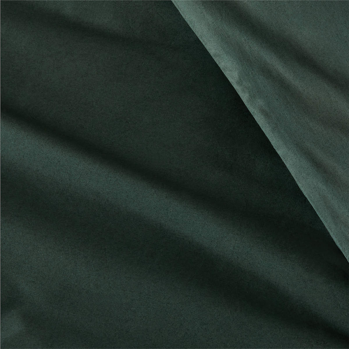 Modern Full/Queen Organic Cotton Percale 400TC Scarab Green Duvet Cover + Reviews | CB2