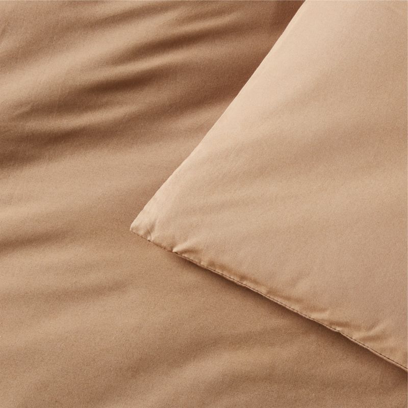 Organic Cotton Percale 400 Thread Count Sepia King Pillow Shams Set of 2 - image 4 of 5