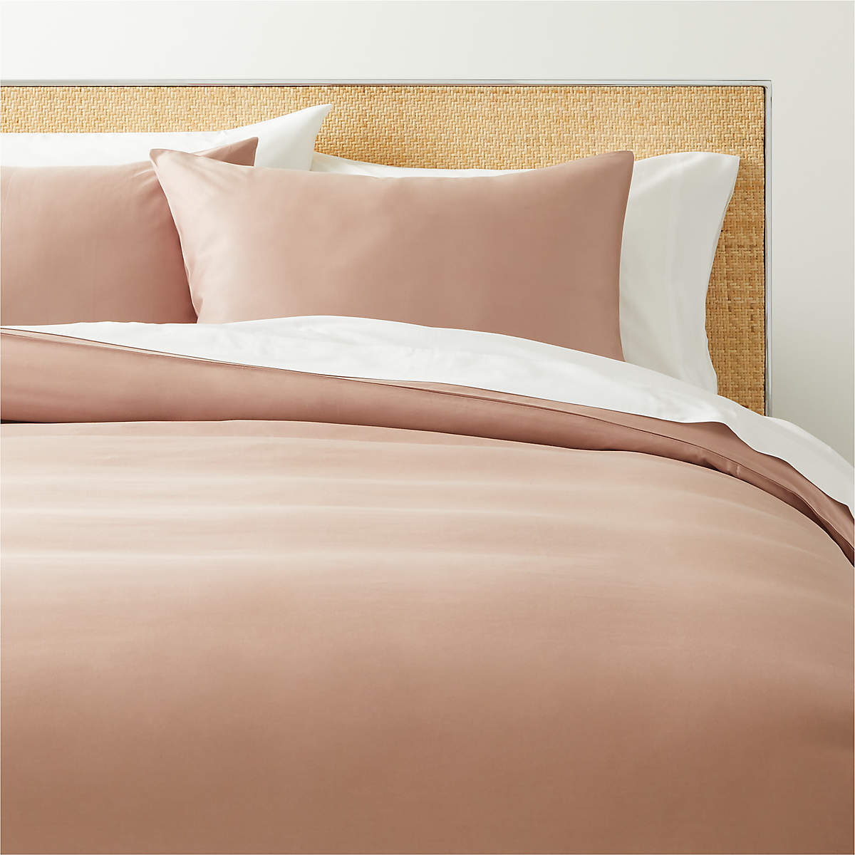 Modern Organic Cotton Sateen 520 Thread Count Full/Queen Fawn Duvet Cover CB2 Canada