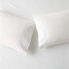 Classic Organic Cotton Sateen 520 Thread Count Ivory Standard Pillowcases Set of 2