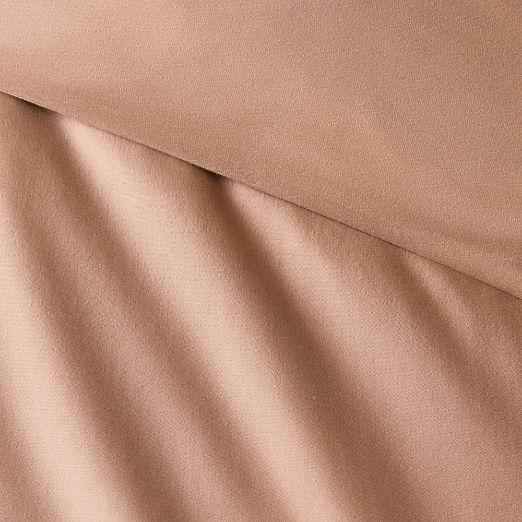 Classic Organic Cotton Sateen 520 Thread Count Dark Taupe Duvet Cover
