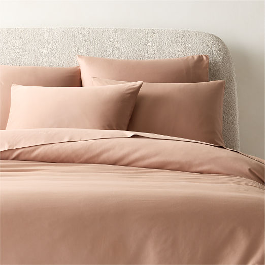 Classic Organic Cotton Sateen 520 Thread Count Dark Taupe King Duvet Cover